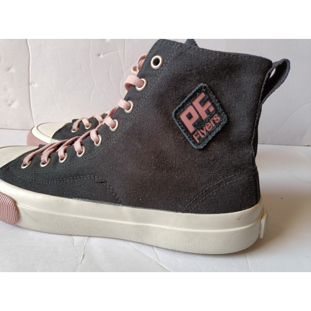 PF Flyers All American Shoes Women’s 8.5 Men's 7 High Top Shoes Black - Picture 6 of 10